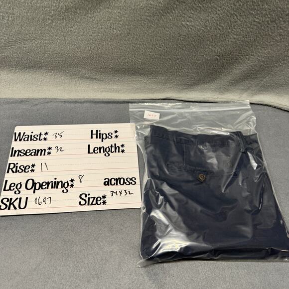 Polo Ralph Lauren Pants Bedford Stretch Straight Fit Chino Blue Mens 34x32 - Picture 12 of 12